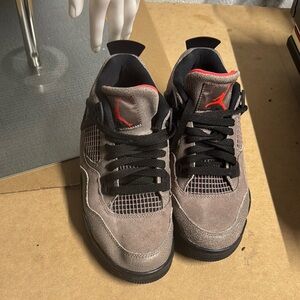 Nike Gray and Red Sneakers with Air Unit and Mesh